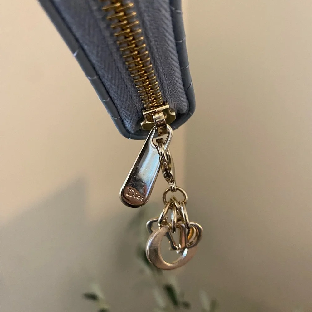 Lady Dior Voyageur Small Coin Purse Cloud Blue